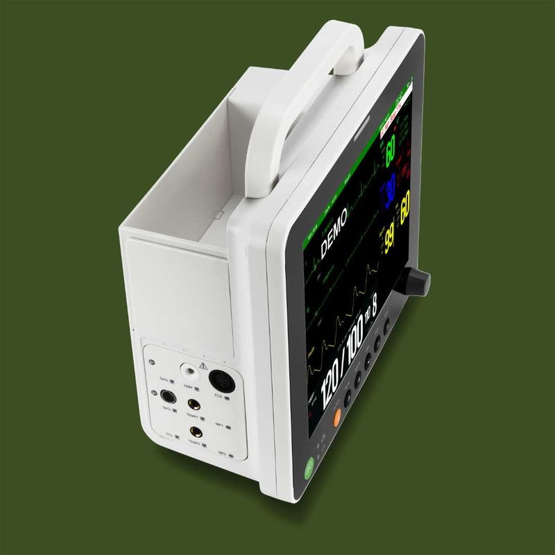 Màn hình TFT màu 12,1 '' Màn hình bệnh nhân thú y đa thông số với ECG
