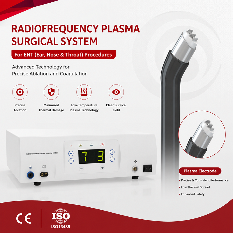 Hệ thống phẫu thuật huyết tương ENT để điều trị chứng ngáy | Máy phát điện COBlation RF nhiệt độ thấp với cây đũa plasma dùng một lần